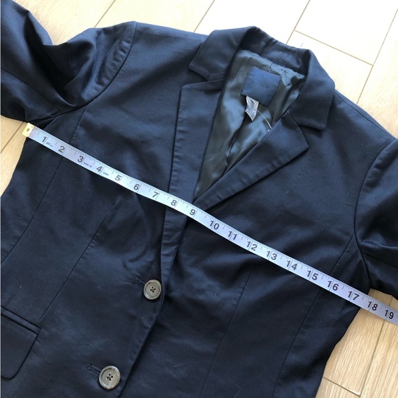 J. Crew Navy Cotton Blazer Jacket Size 4 - Picture 5 of 12